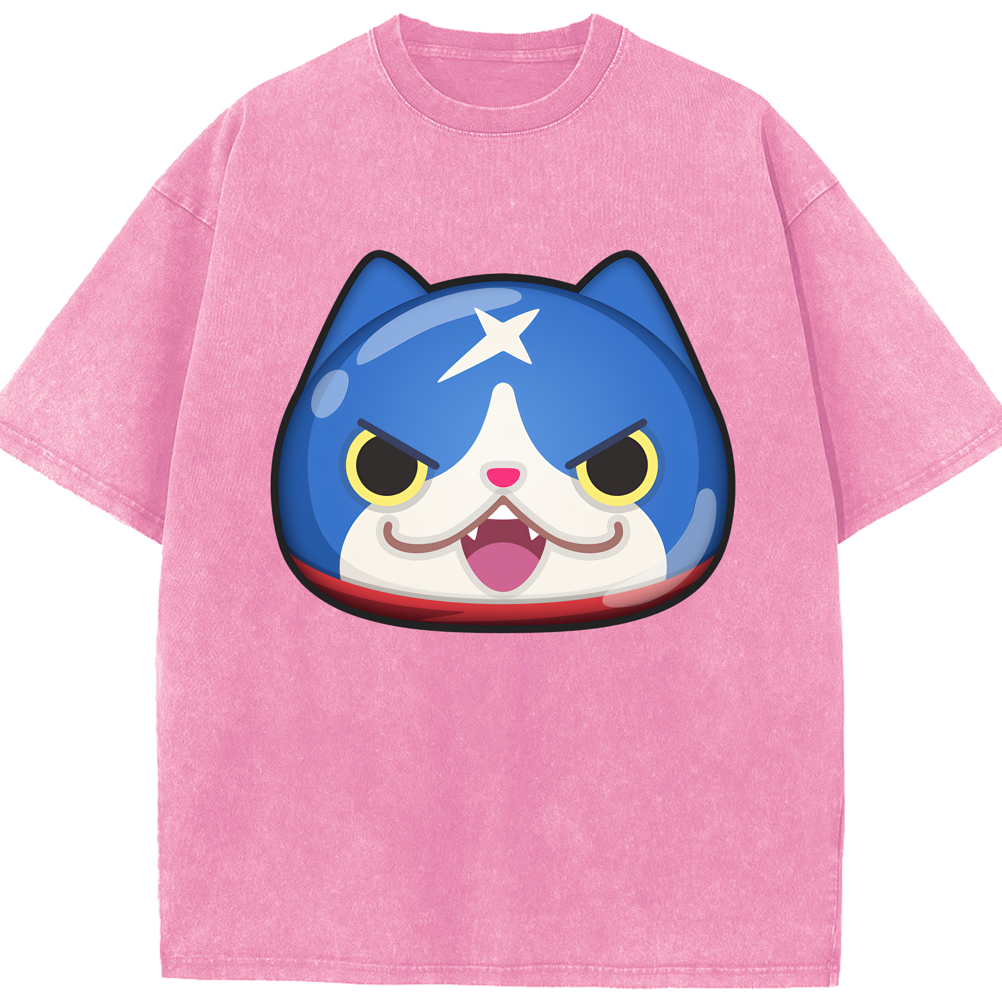 （画像用） 妖怪ウォッチ Yo-kai Watch 綿100% ヴィンテージ風 半袖Tシャツ（フロントプリント）